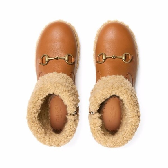 Gucci horsebit leather wool ankle boots - Picture 4 of 6